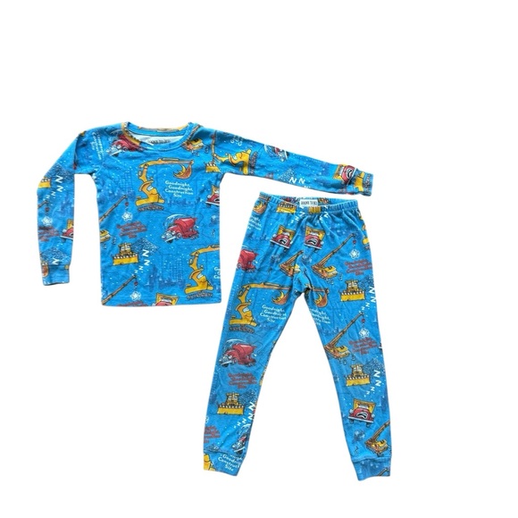 Good Night Construction Site Books to Bed Pajamas Size 6 Kids - Picture 1 of 12